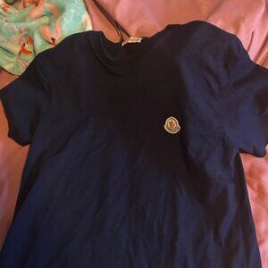 Moncler Dark Blue Crew Neck Tee